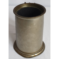 Vintage English pewter with naked woman handle